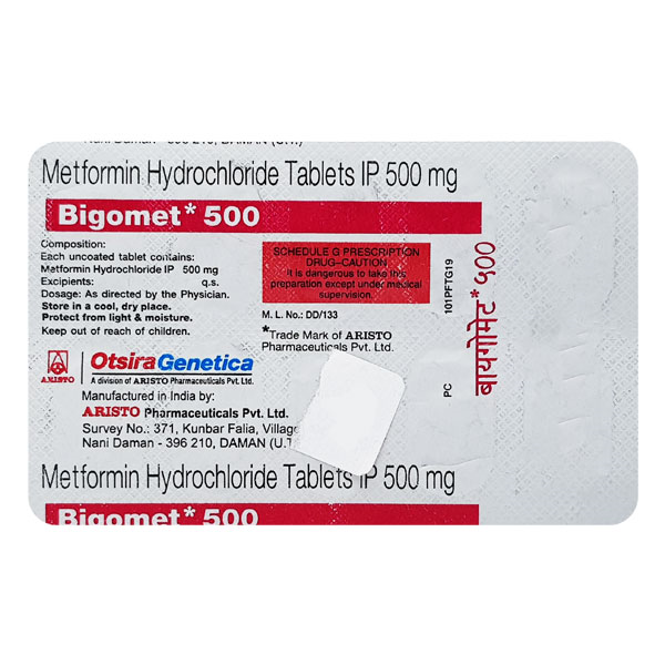 Bigomet 500 Mg Tablet